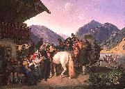 HESS, Heinrich Maria von Sankt Leonhardsfest in Fischhausen am Schliersee oil painting on canvas